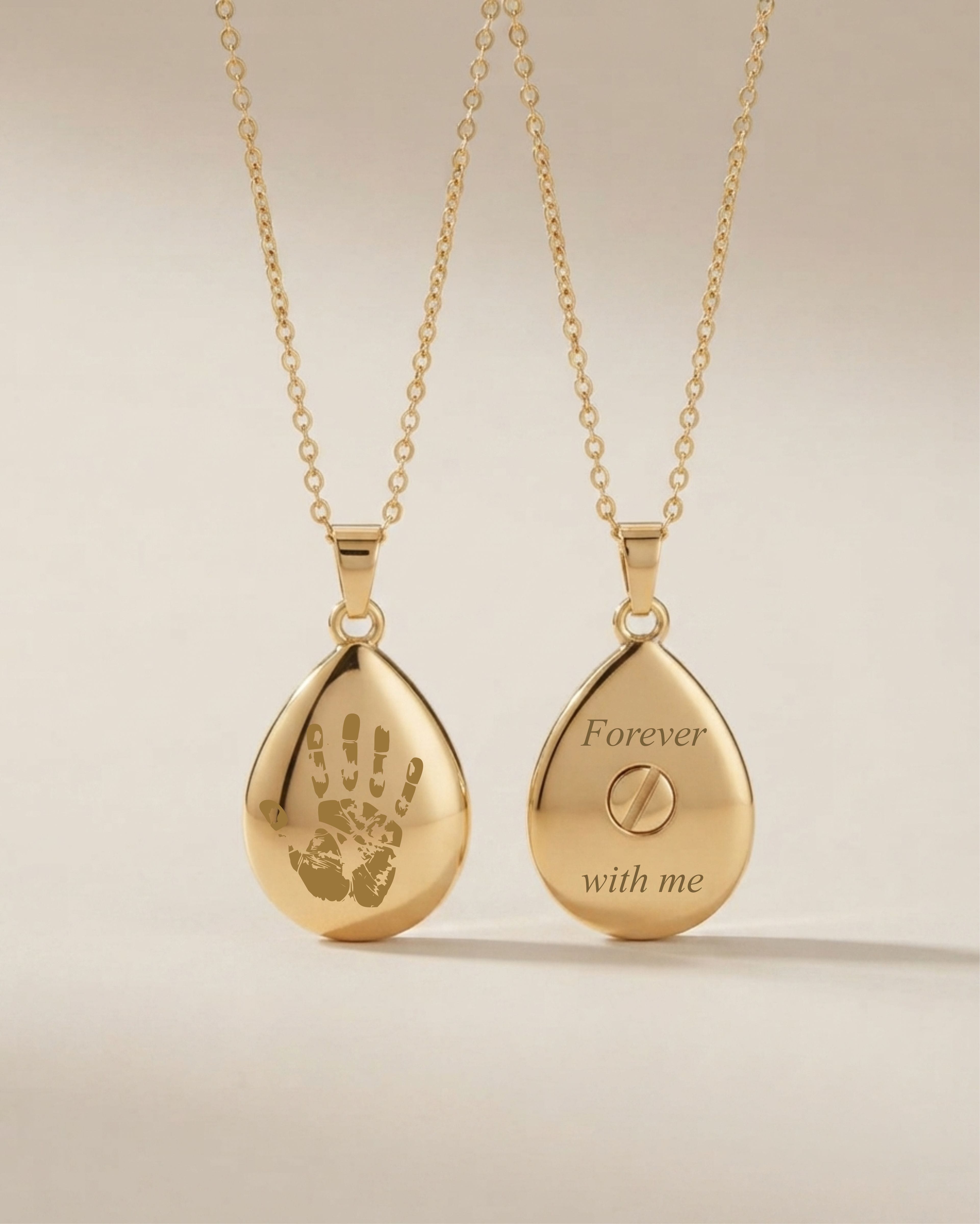 Cara Keepsakes Gold Pendant Urns Gold Teardrop Pendant Urn (10K)