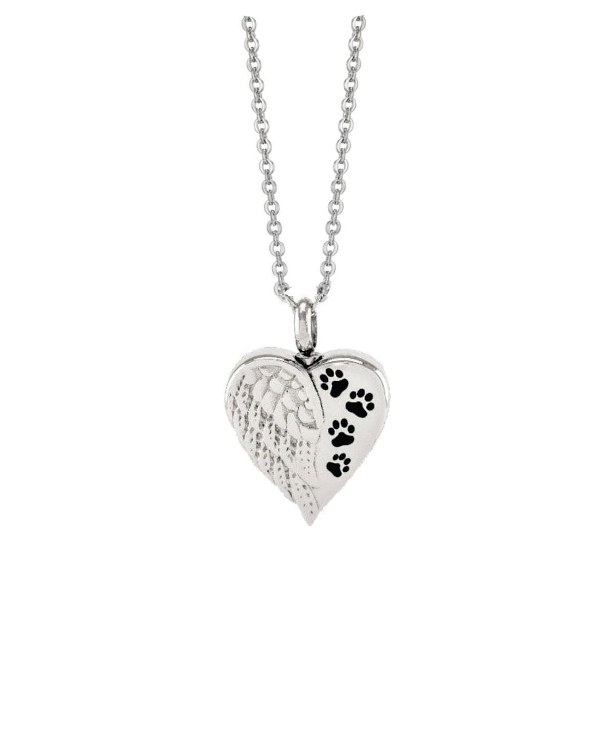 Cara Keepsakes Stainless Steel Stainless Steel Angel Wing Urn with Paw Prints