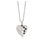 Cara Keepsakes Stainless Steel Stainless Steel Angel Wing Urn with Paw Prints