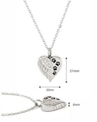 Cara Keepsakes Stainless Steel Stainless Steel Angel Wing Urn with Paw Prints