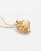 Cara Keepsakes Gold Pendant Urns Gold Angel Wing Pendant Urn (10K)