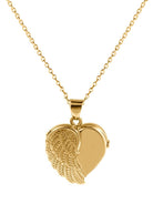 Cara Keepsakes Gold Locket Urns Gold Angel Wing Locket Urn (10K)