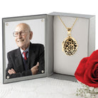 Cara Keepsakes Gold Locket Urns Gold Filigree Oval Locket Urn (14K)