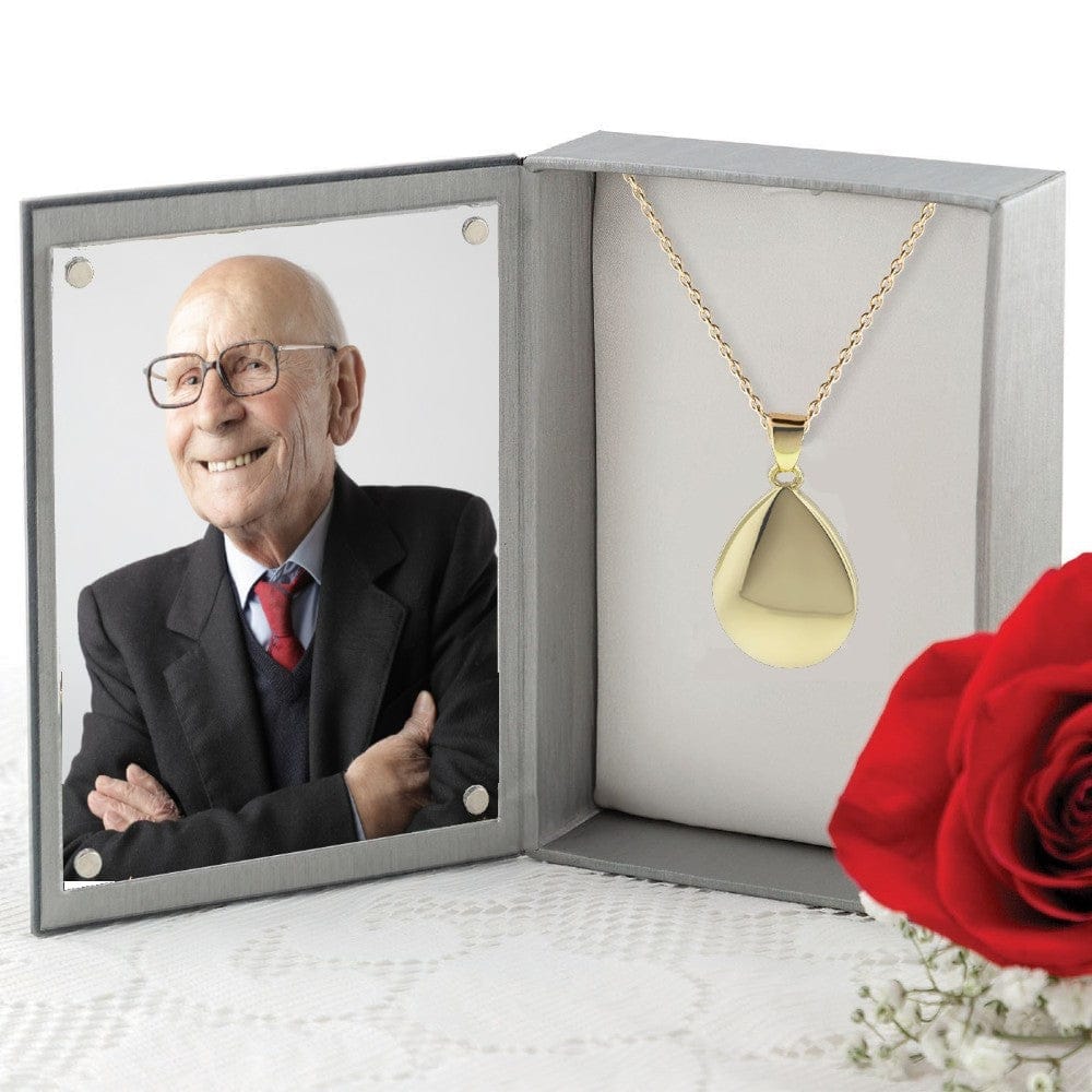 Cara Keepsakes Gold Pendant Urns Gold Teardrop Pendant Urn (10K)