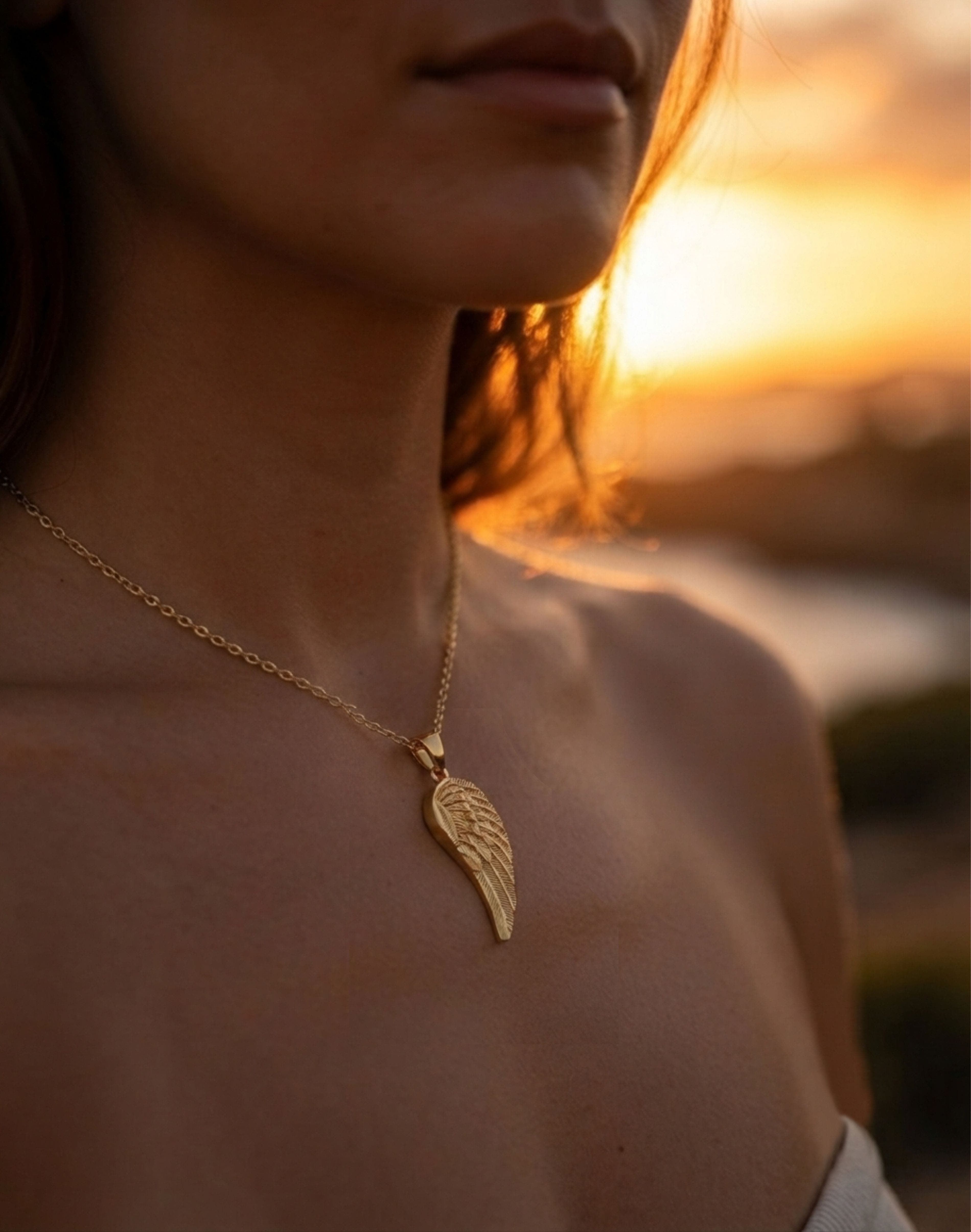 Cara Keepsakes Gold Pendant Urns Gold Guardian Angel Pendant Urn (10K)