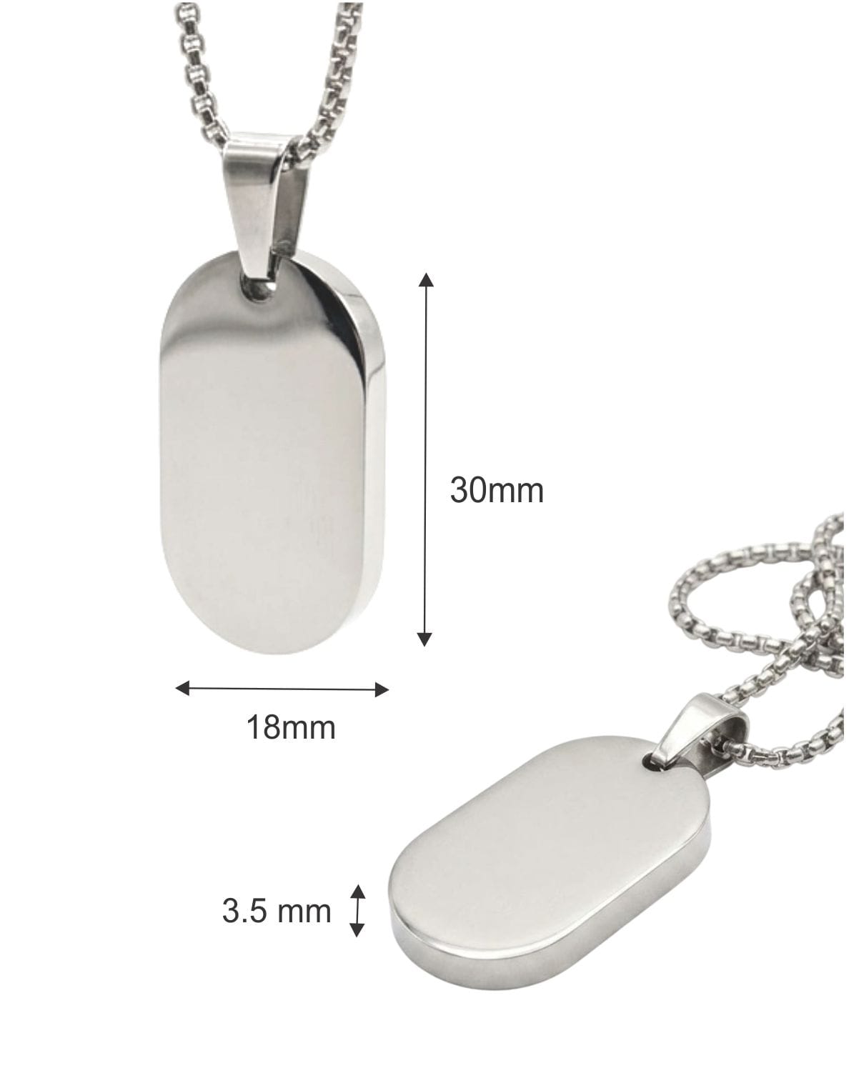 Cara Keepsakes Stainless Steel Stainless Steel Tag Pendant Urn
