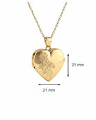 Cara Keepsakes Gold Locket Urns Gold 'Forget Me Not' Locket Urn (10K)