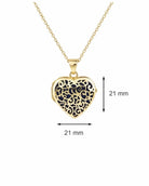 Cara Keepsakes Gold Locket Urns Gold Filigree Heart Locket Urn (14K)