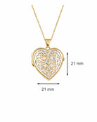 Cara Keepsakes Gold Locket Urns 'Heirloom' Locket Urn (10K)