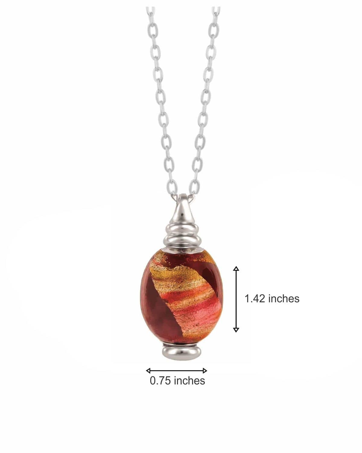 Cara Keepsakes Murano Glass Pendant Urns Murano Glass Pendant Urn - 'Beyond the Sunset' Olive