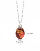 Cara Keepsakes Murano Glass Pendant Urns Murano Glass Pendant Urn - 'Beyond the Sunset' Olive
