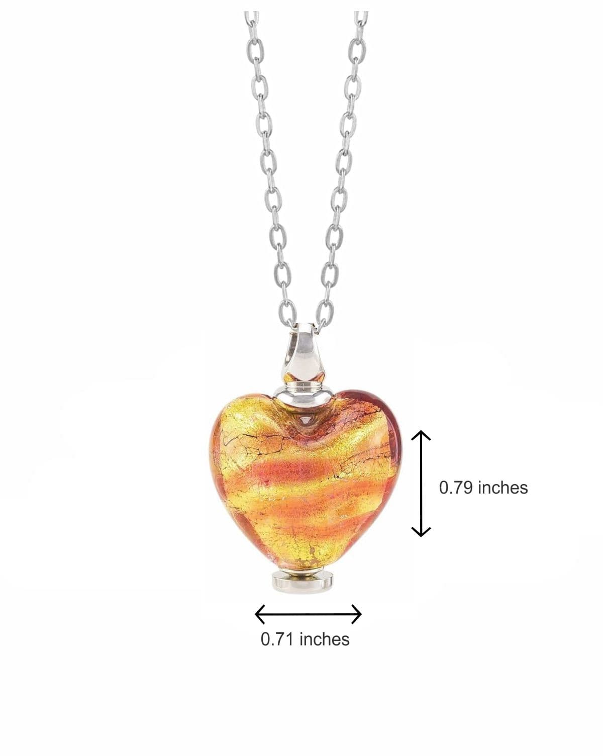 Cara Keepsakes Murano Glass Heart Urns Murano Glass Heart Urn - November