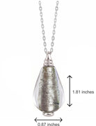 Cara Keepsakes Murano Glass Pendant Urns Murano Glass Pendant Urn - 'Whispering Softly' Drop