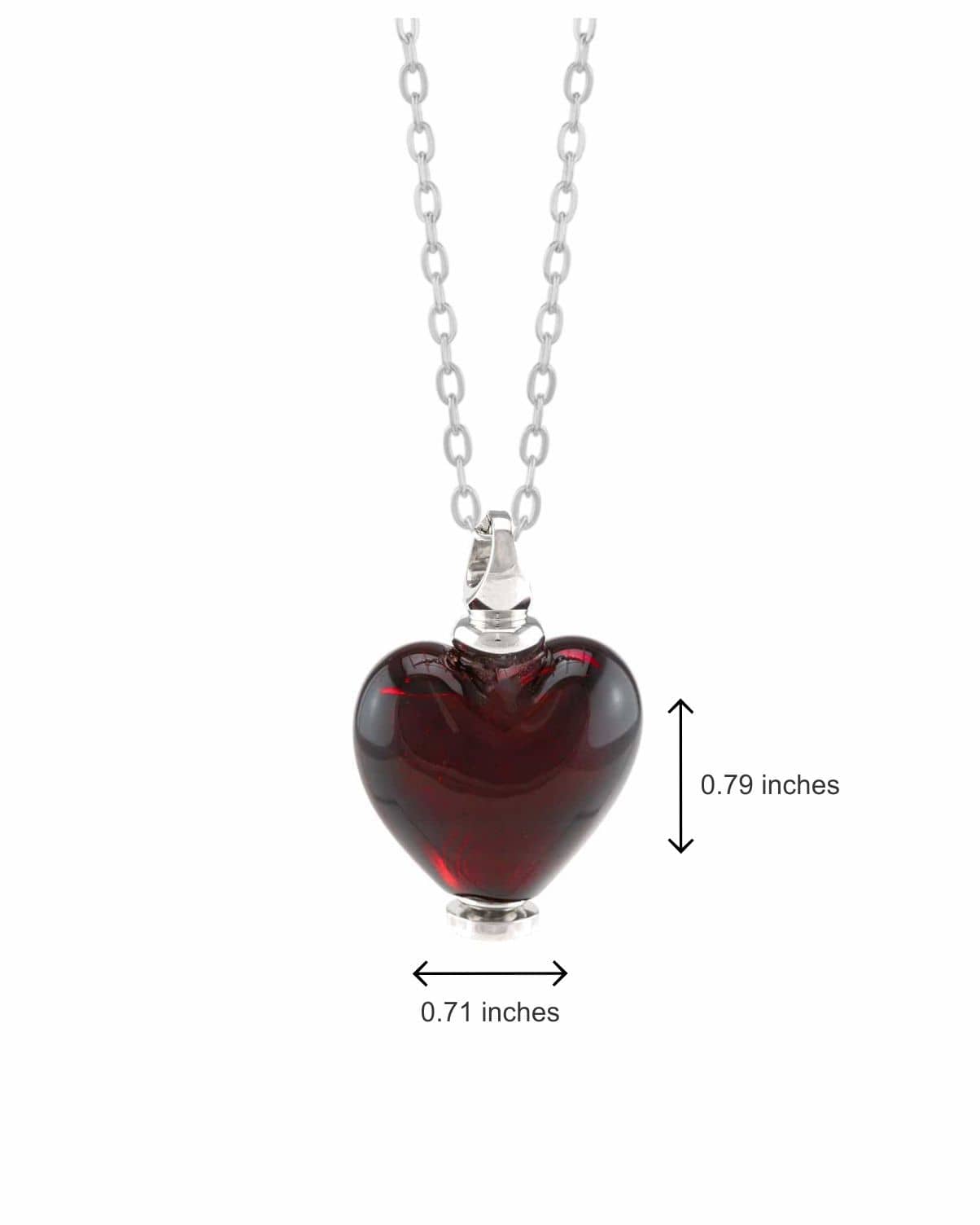 Cara Keepsakes Murano Glass Heart Urns Murano Glass Heart Urn - February