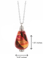 Cara Keepsakes Murano Glass Pendant Urns Murano Glass Pendant Urn - 'Beyond the Sunset' Drop