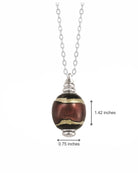 Cara Keepsakes Murano Glass Pendant Urns Murano Glass Pendant Urn - 'Gilded Dreams' Olive