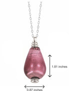 Cara Keepsakes Murano Glass Pendant Urns Murano Glass Pendant Urn - 'Orchid Mist'