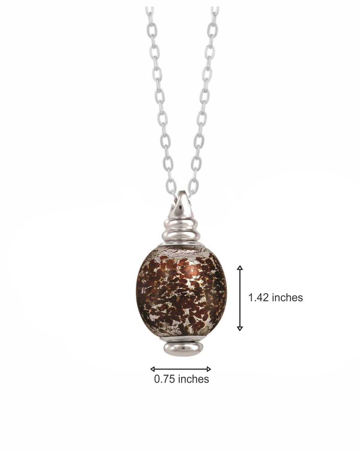Cara Keepsakes Murano Glass Pendant Urns Murano Glass Pendant Urn - 'Everlasting Embrace' Olive