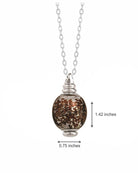 Cara Keepsakes Murano Glass Pendant Urns Murano Glass Pendant Urn - 'Everlasting Embrace' Olive