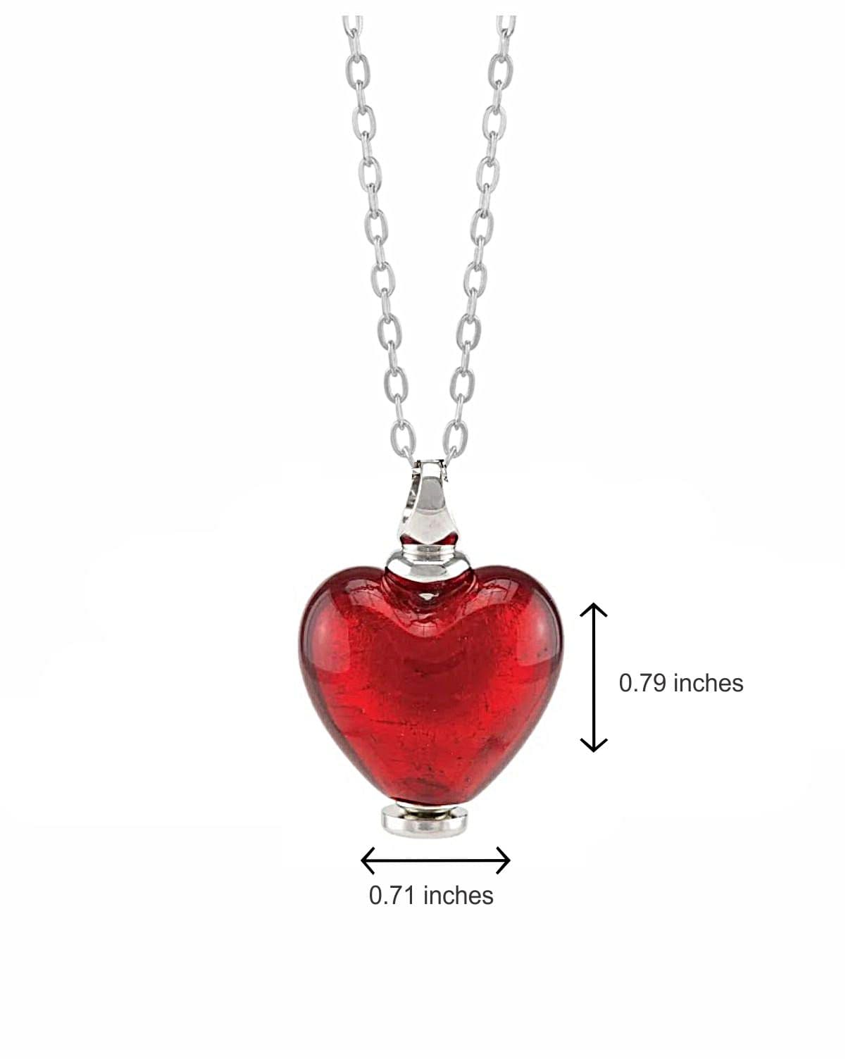 Cara Keepsakes Murano Glass Heart Urns Murano Glass Heart Urn - July