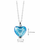 Cara Keepsakes Murano Glass Heart Urns Murano Glass Heart Urn - March