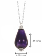 Cara Keepsakes Murano Glass Pendant Urns Murano Glass Pendant Urn - 'Majesty'