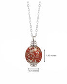 Cara Keepsakes Murano Glass Pendant Urns Murano Glass Pendant Urn - 'Beloved' Olive