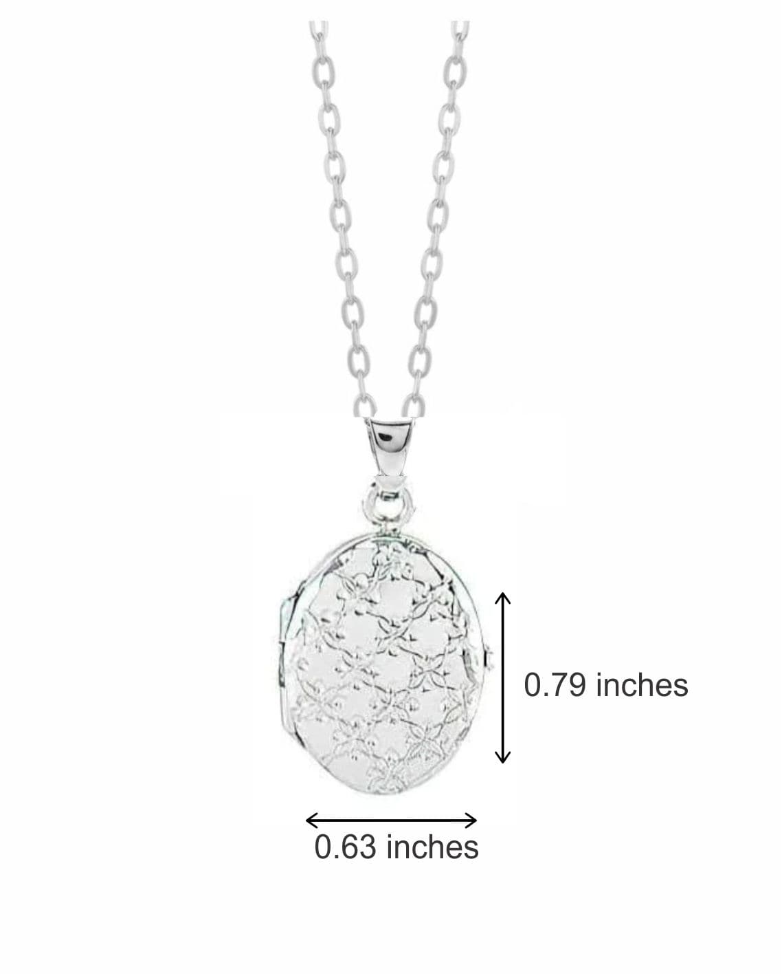Cara Keepsakes Silver Locket Urns Oval Locket Urn - Diamond Cut