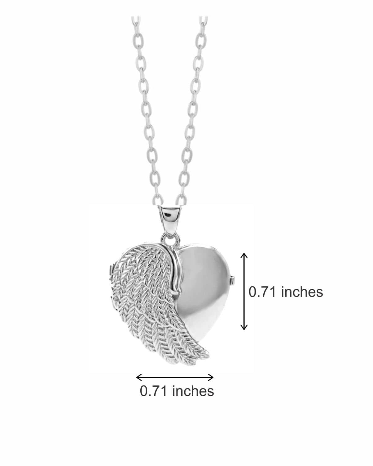 Cara Keepsakes Silver Pendant Urns Angel Wing Pendant Urn