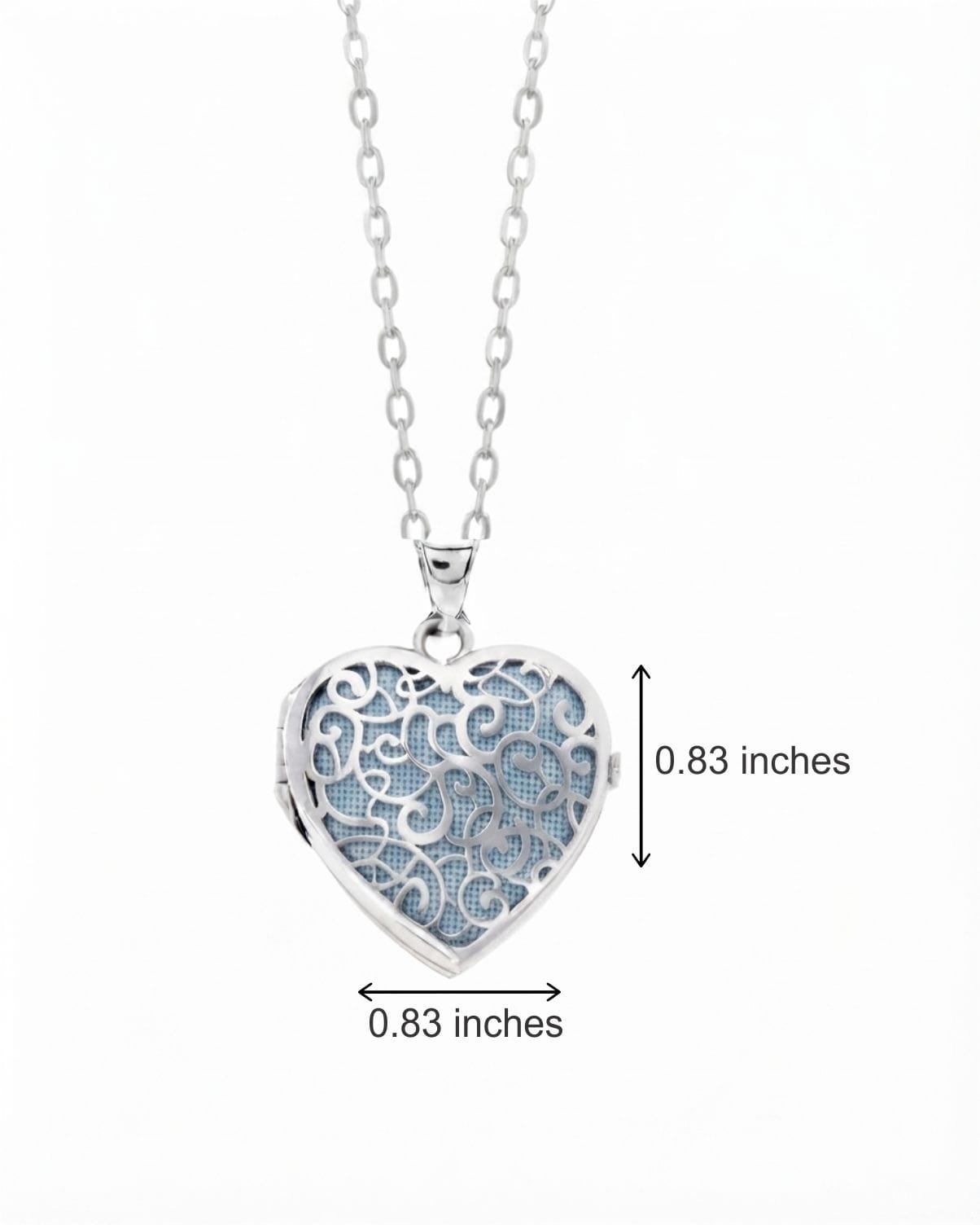Cara Keepsakes Silver Locket Urns Silver Filigree Heart Locket Urn