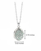 Cara Keepsakes Silver Locket Urns Silver Filigree Oval Locket Urn