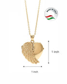Cara Keepsakes Gold Locket Urns Gold Angel Wing Locket Urn (14K)