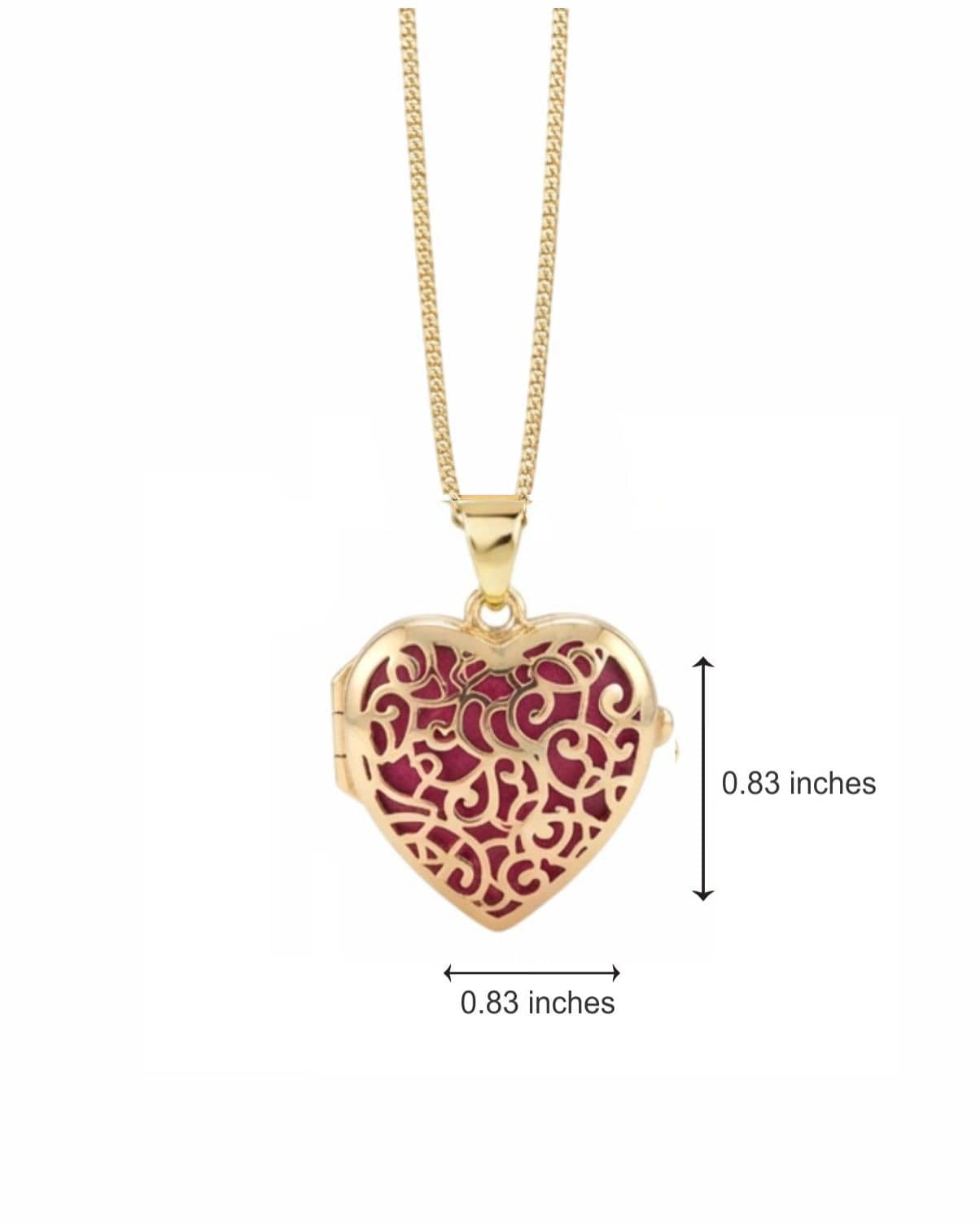 Cara Keepsakes Gold Locket Urns Gold Filigree Heart Locket Urn (14K)