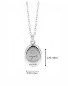 Cara Keepsakes Silver Pendant Urns 'I Used To Be His Angel' Pendant Urn