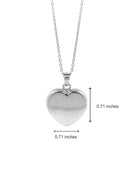 Cara Keepsakes Silver Pendant Urns Silver Heart Pendant Urn