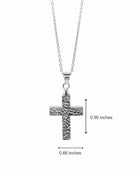 Cara Keepsakes Silver Pendant Urns Hammered Cross Pendant Urn