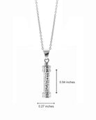 Cara Keepsakes Silver Pendant Urns Hammered Cylinder Pendant Urn
