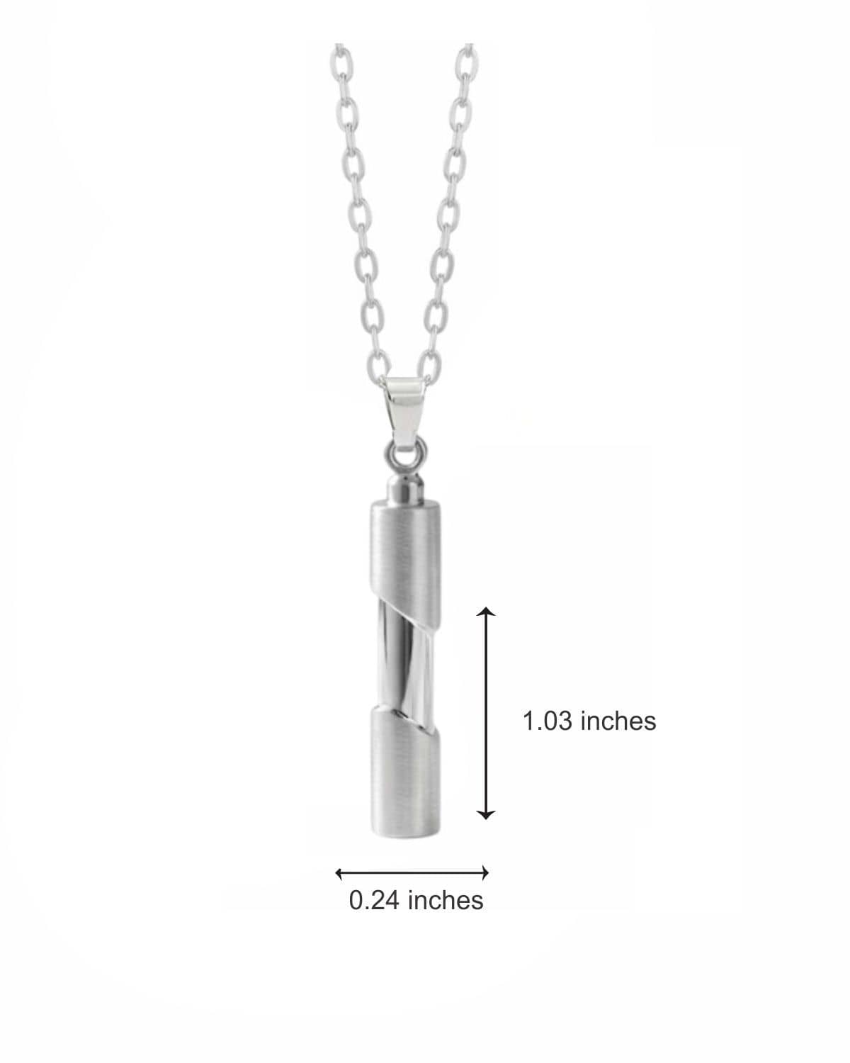 Cara Keepsakes Silver Pendant Urns Cylinder Pendant Urn