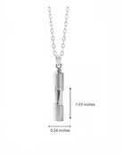 Cara Keepsakes Silver Pendant Urns Cylinder Pendant Urn