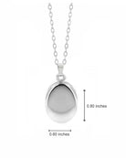 Cara Keepsakes Silver Pendant Urns Silver Oval Pendant Urn