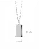Cara Keepsakes Silver Pendant Urns Silver Rectangle Pendant Urn