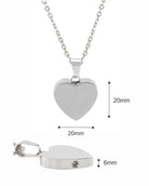 Cara Keepsakes Stainless Steel Stainless Steel Heart Pendant Urn