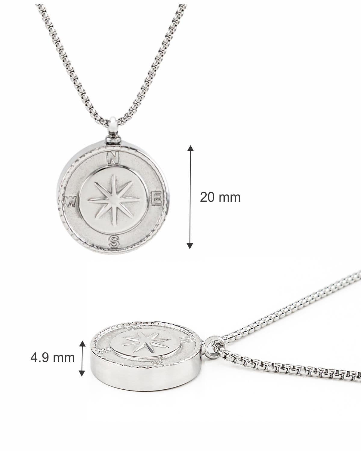 Cara Keepsakes Stainless Steel Large Large Stainless Steel Compass Urn