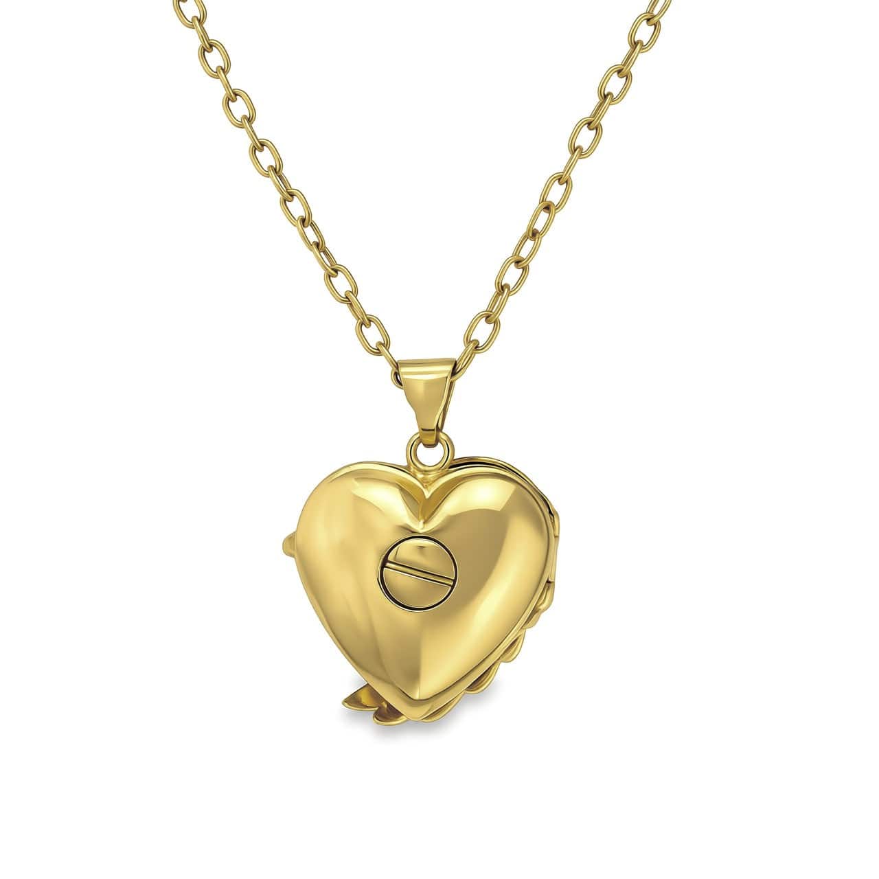 Cara Keepsakes Gold Locket Urns Gold Angel Wing Locket Urn (10K)