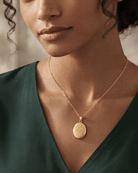 Cara Keepsakes Gold Locket Urns Gold Oval Locket Urn - Diamond Cut (10K)