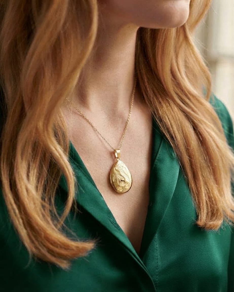 Cara Keepsakes Gold Pendant Urns 'Poppy' Teardrop Pendant Urn (10K)