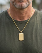 Cara Keepsakes Stainless Steel Gold-Plated Tag Pendant