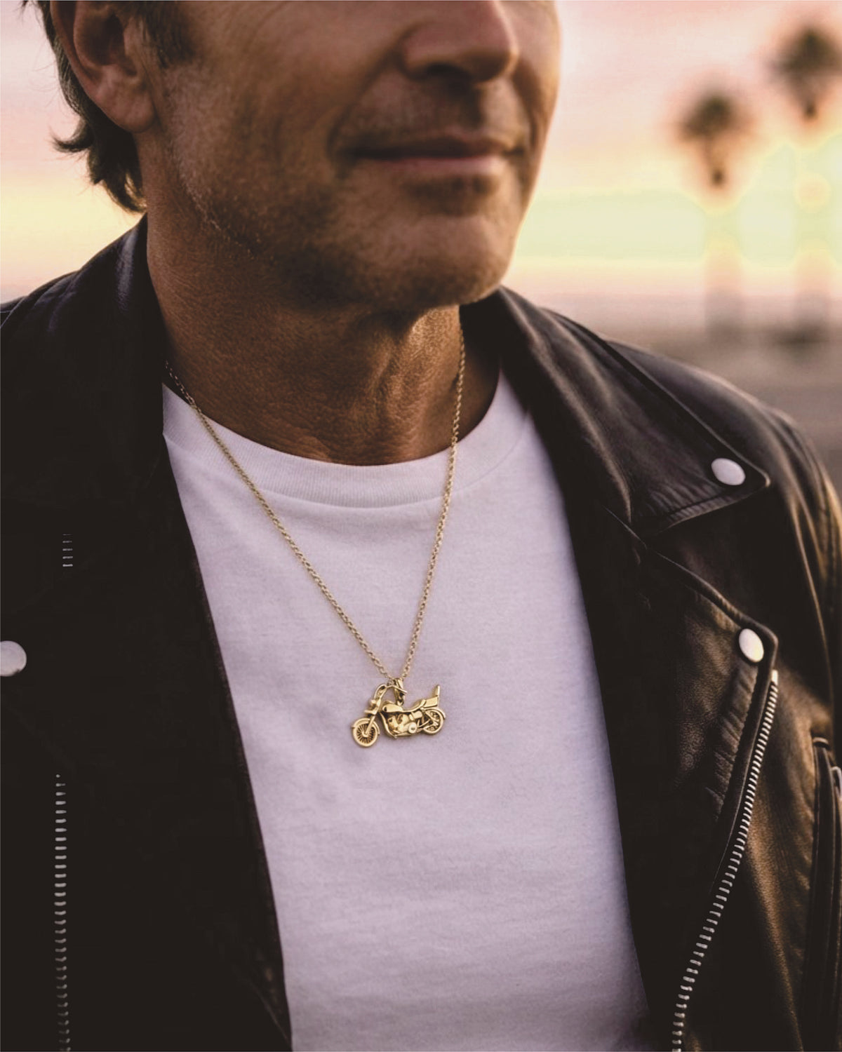 Cara Keepsakes Gold Pendant Urns Gold Motorcycle Pendant Urn (10K)