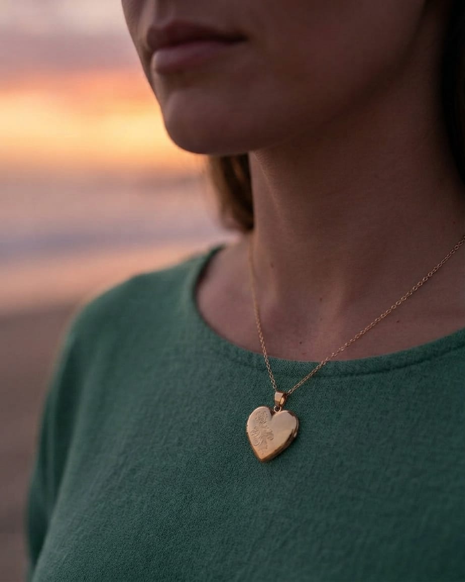 Cara Keepsakes Gold Locket Urns Gold 'Forget Me Not' Locket Urn (10K)