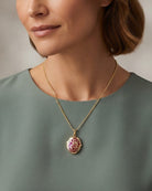 Cara Keepsakes Gold Locket Urns Gold Filigree Oval Locket Urn (14K)
